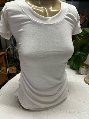 Lilac Clothing White Short Sleeve Crew Tee